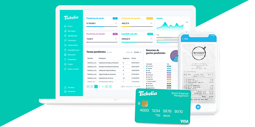 Tickelia se alía con Visa para simplificar la gestión de gastos corporativos